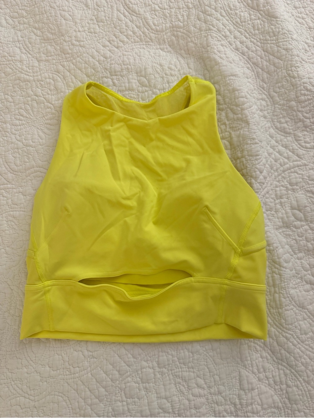 lululemon athletica Bright Yellow High-Neck Racerback Tank